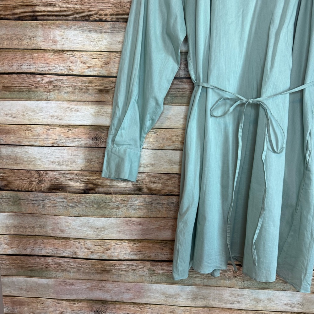 Rebecca Taylor Mint Green 100% Cotton Belted Shift Dress Size Small - Picture 2 of 8